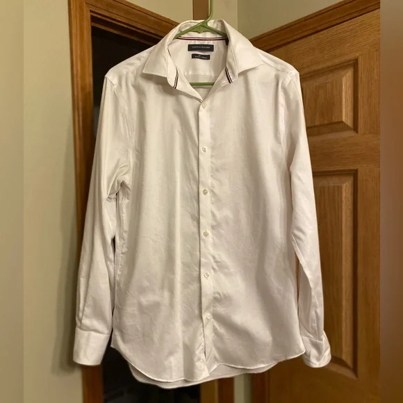 Tommy Hilfiger | Shirts | Mens Tommy Hilfiger Thflex Slim Fit White Dress  Shirt | Poshmark